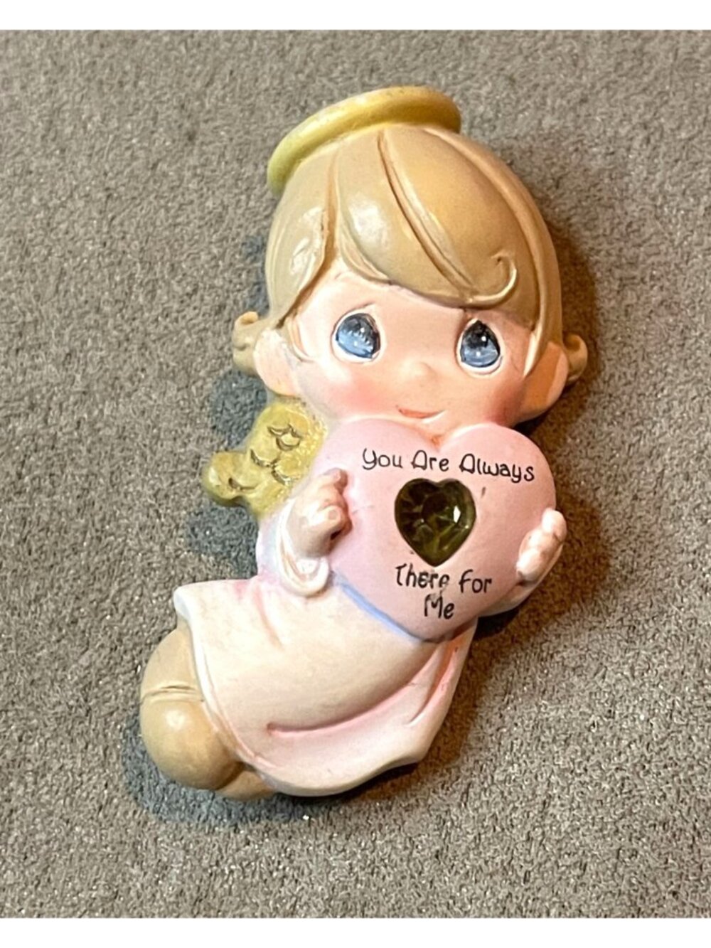 Vtg 1999 Precious Moments Avon Angel Pin Brooch You Are Always There For Me Hear